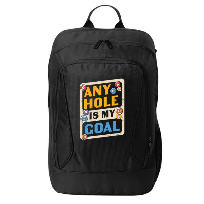 Father's Day Rany Hole Is My Goal Gift For Dad City Backpack