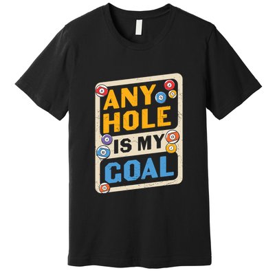 Father's Day Rany Hole Is My Goal Gift For Dad Premium T-Shirt