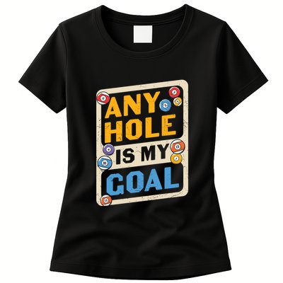 Father's Day Rany Hole Is My Goal Gift For Dad Womens T-Shirt