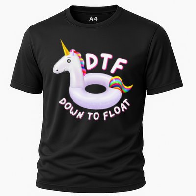 Funny Dtf River Tubing Down To Float Summer Float Trip Cooling Performance Crew T-Shirt