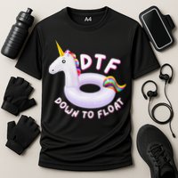 Funny Dtf River Tubing Down To Float Summer Float Trip Performance Shirt