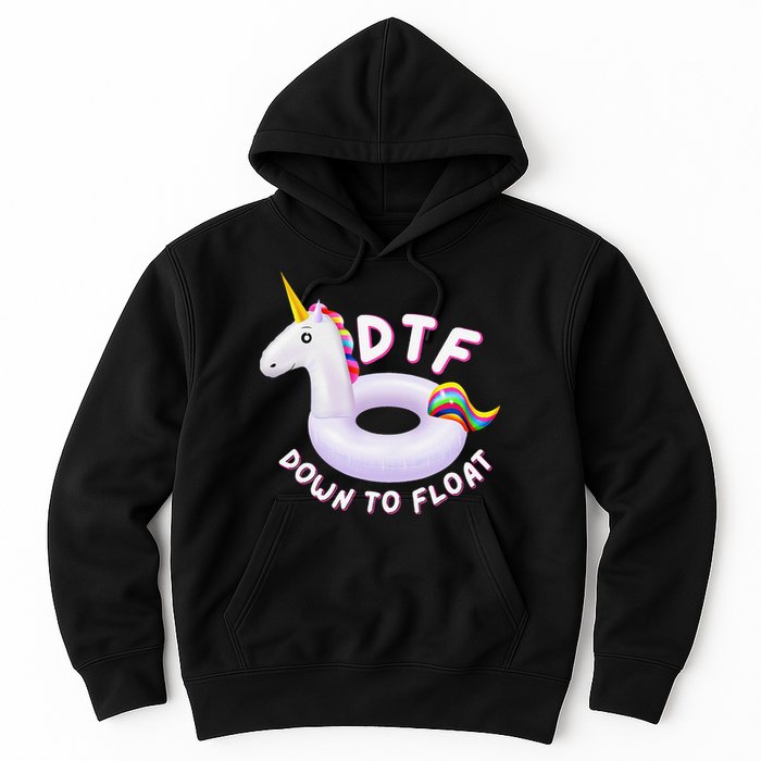 Funny Dtf River Tubing Down To Float Summer Float Trip Hoodie