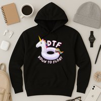 Funny Dtf River Tubing Down To Float Summer Float Trip Hoodie