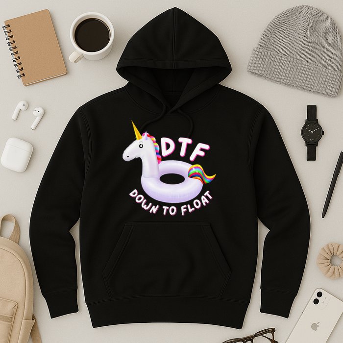 Funny Dtf River Tubing Down To Float Summer Float Trip Hoodie
