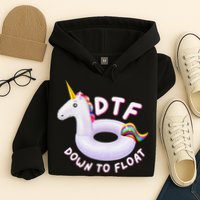 Funny Dtf River Tubing Down To Float Summer Float Trip Hoodie