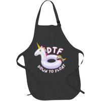 Funny Dtf River Tubing Down To Float Summer Float Trip Apron