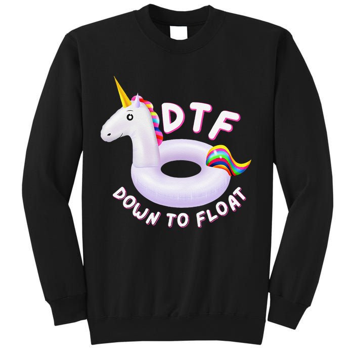 Funny Dtf River Tubing Down To Float Summer Float Trip Sweatshirt