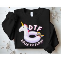 Funny Dtf River Tubing Down To Float Summer Float Trip Sweatshirt