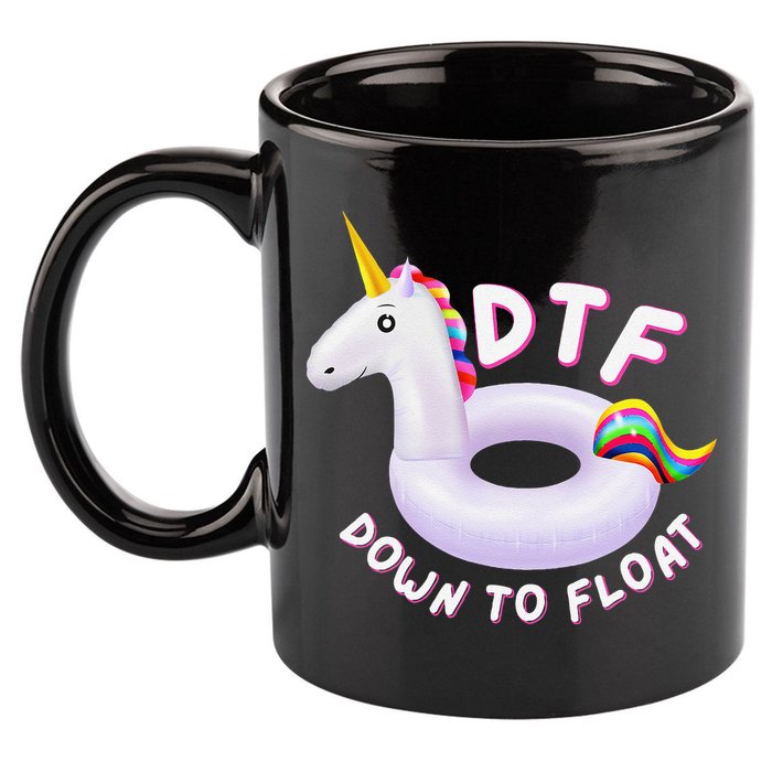 Funny Dtf River Tubing Down To Float Summer Float Trip 11oz C Handle Ceramic Mug