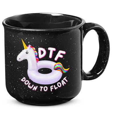 Funny Dtf River Tubing Down To Float Summer Float Trip 15oz Campfire Ceramic Mug