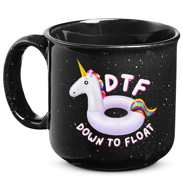 Funny Dtf River Tubing Down To Float Summer Float Trip 15oz Campfire Ceramic Mug