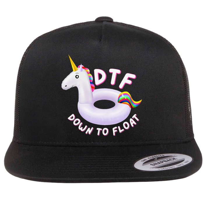Funny Dtf River Tubing Down To Float Summer Float Trip Flat Bill Trucker Hat