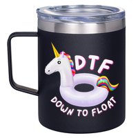 Funny Dtf River Tubing Down To Float Summer Float Trip 12oz Stainless Steel Coffee Mug