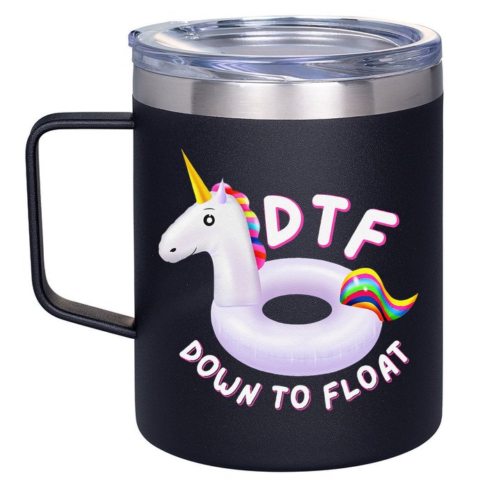Funny Dtf River Tubing Down To Float Summer Float Trip 12oz Stainless Steel Coffee Mug