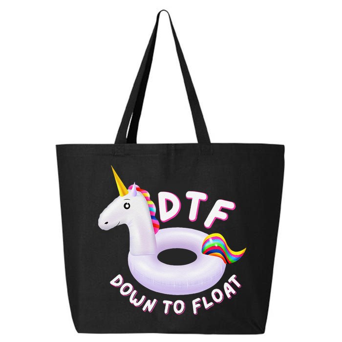 Funny Dtf River Tubing Down To Float Summer Float Trip 25L Jumbo Tote