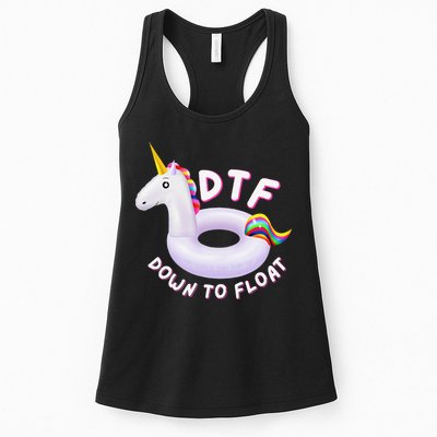 Funny Dtf River Tubing Down To Float Summer Float Trip Womens Tank Top