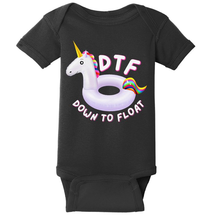 Funny Dtf River Tubing Down To Float Summer Float Trip Baby Bodysuit