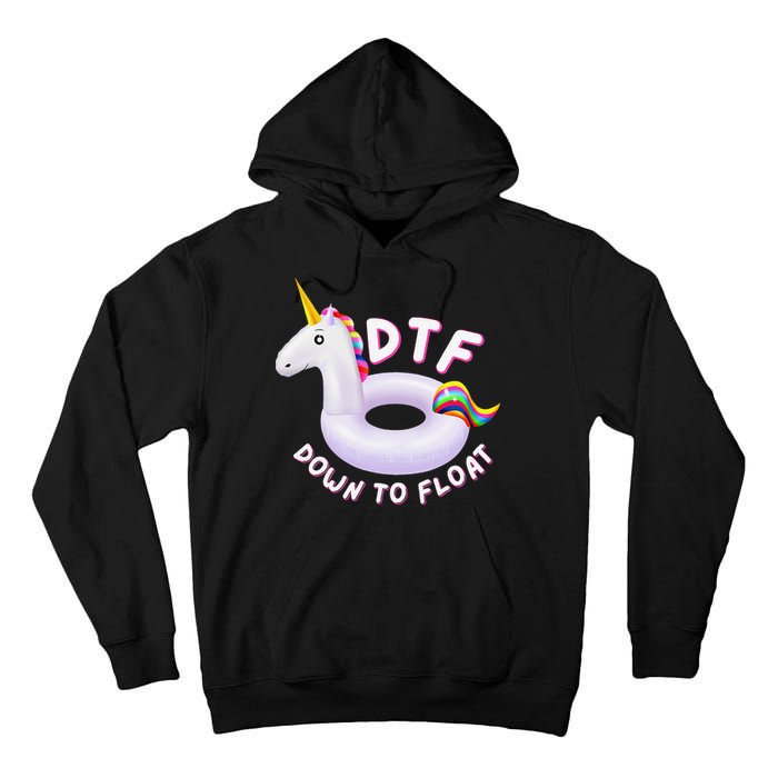 Funny Dtf River Tubing Down To Float Summer Float Trip Tall Hoodie