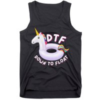 Funny Dtf River Tubing Down To Float Summer Float Trip Tank Top