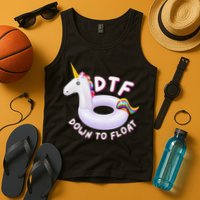 Funny Dtf River Tubing Down To Float Summer Float Trip Tank Top