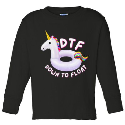 Funny Dtf River Tubing Down To Float Summer Float Trip Toddler Long Sleeve Shirt