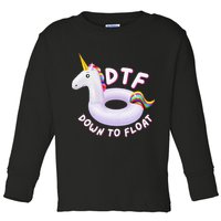 Funny Dtf River Tubing Down To Float Summer Float Trip Toddler Long Sleeve Shirt