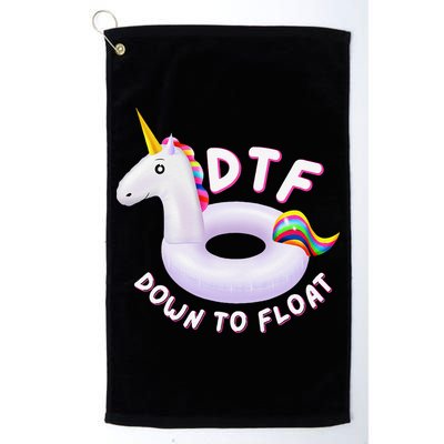 Funny Dtf River Tubing Down To Float Summer Float Trip Golf Towel