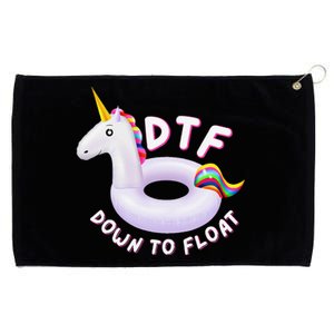 Funny Dtf River Tubing Down To Float Summer Float Trip Grommeted Golf Towel