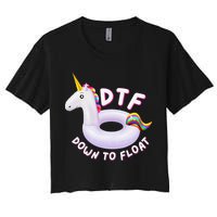 Funny Dtf River Tubing Down To Float Summer Float Trip Crop Top
