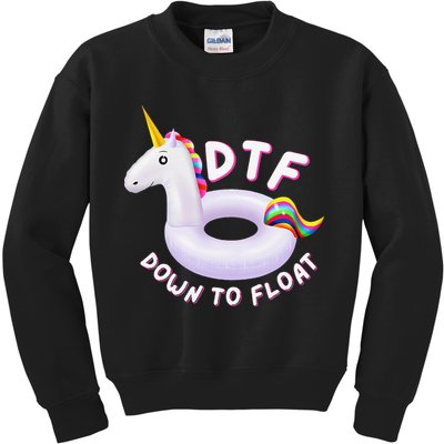 Funny Dtf River Tubing Down To Float Summer Float Trip Kids Sweatshirt