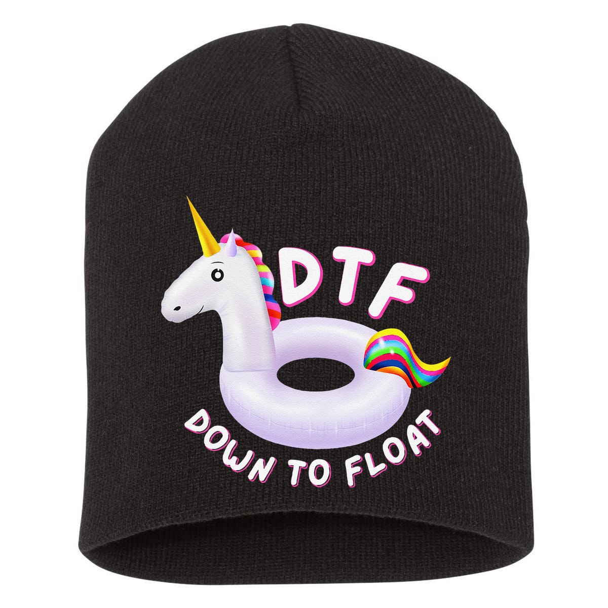 Funny Dtf River Tubing Down To Float Summer Float Trip Short Acrylic Beanie