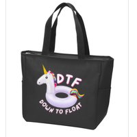 Funny Dtf River Tubing Down To Float Summer Float Trip Zip Tote Bag