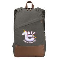 Funny Dtf River Tubing Down To Float Summer Float Trip Cotton Canvas Backpack