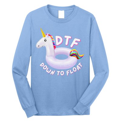 Funny Dtf River Tubing Down To Float Summer Float Trip Long Sleeve Shirt