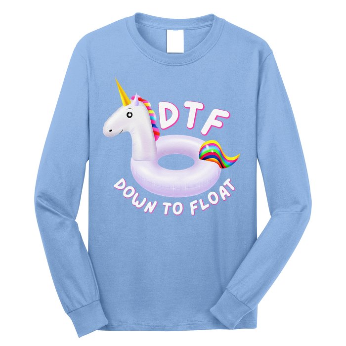Funny Dtf River Tubing Down To Float Summer Float Trip Long Sleeve Shirt