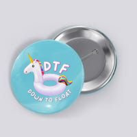 Funny Dtf River Tubing Down To Float Summer Float Trip Button