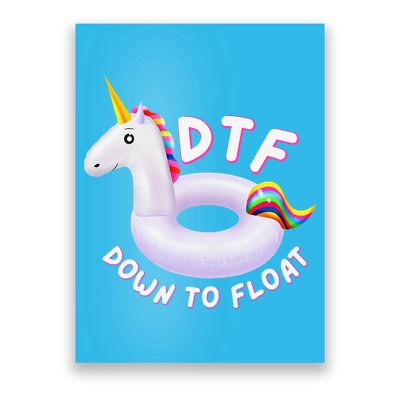 Funny Dtf River Tubing Down To Float Summer Float Trip Poster