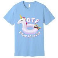 Funny Dtf River Tubing Down To Float Summer Float Trip Premium T-Shirt