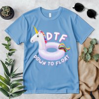 Funny Dtf River Tubing Down To Float Summer Float Trip Premium T-Shirt