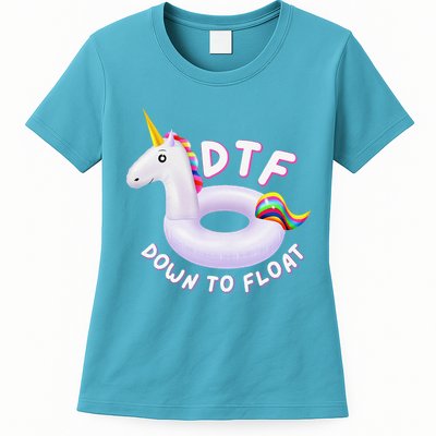 Funny Dtf River Tubing Down To Float Summer Float Trip Womens T-Shirt