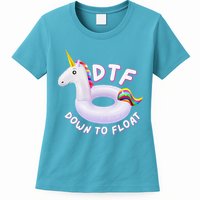 Funny Dtf River Tubing Down To Float Summer Float Trip Womens T-Shirt