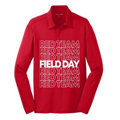 Field Day Red Team Silk Touch Performance Long Sleeve Polo