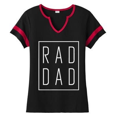 Fathers Day Rad Dad Ladies Halftime Notch Neck Tee