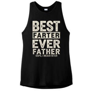 FatherS Day Retro Dad Best Farter Ever Oops I Mean Father Ladies PosiCharge Tri-Blend Wicking Tank