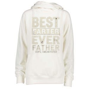 FatherS Day Retro Dad Best Farter Ever Oops I Mean Father Womens Funnel Neck Pullover Hood