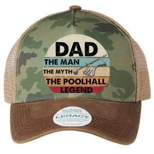 Father's Day Retro Billiard Player Dad, Billiards Pool Gift For Dad Legacy Tie Dye Trucker Hat