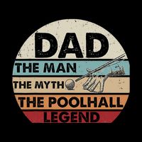 Father's Day Retro Billiard Player Dad, Billiards Pool Gift For Dad Backpack