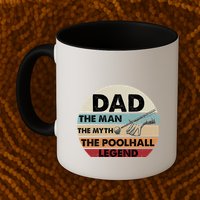 Father's Day Retro Billiard Player Dad, Billiards Pool Gift For Dad Mug