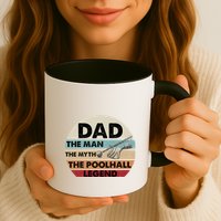 Father's Day Retro Billiard Player Dad, Billiards Pool Gift For Dad Mug