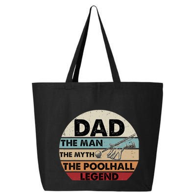 Father's Day Retro Billiard Player Dad, Billiards Pool Gift For Dad 25L Jumbo Tote